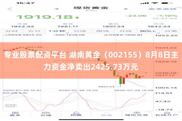 专业股票配资平台 湖南黄金（002155）8月8日主力资金净卖出2425.73万元