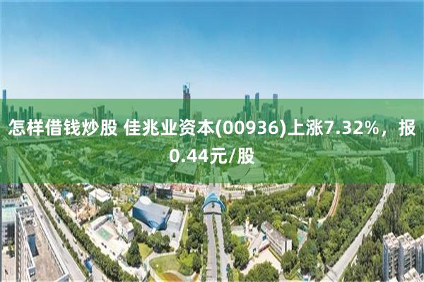 怎样借钱炒股 佳兆业资本(00936)上涨7.32%，报0.44元/股
