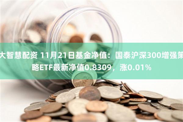 大智慧配资 11月21日基金净值：国泰沪深300增强策略ETF最新净值0.8309，涨0.01%